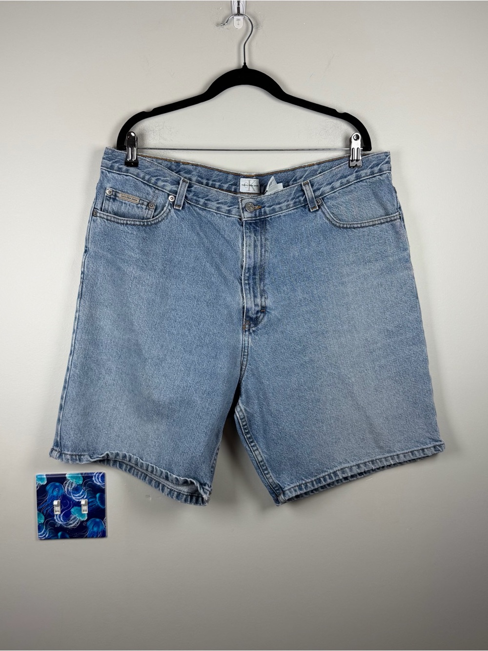Vintage Calvin Klein Jeans Short Size 40 Jorts Double Stone Wash Denim Y2K